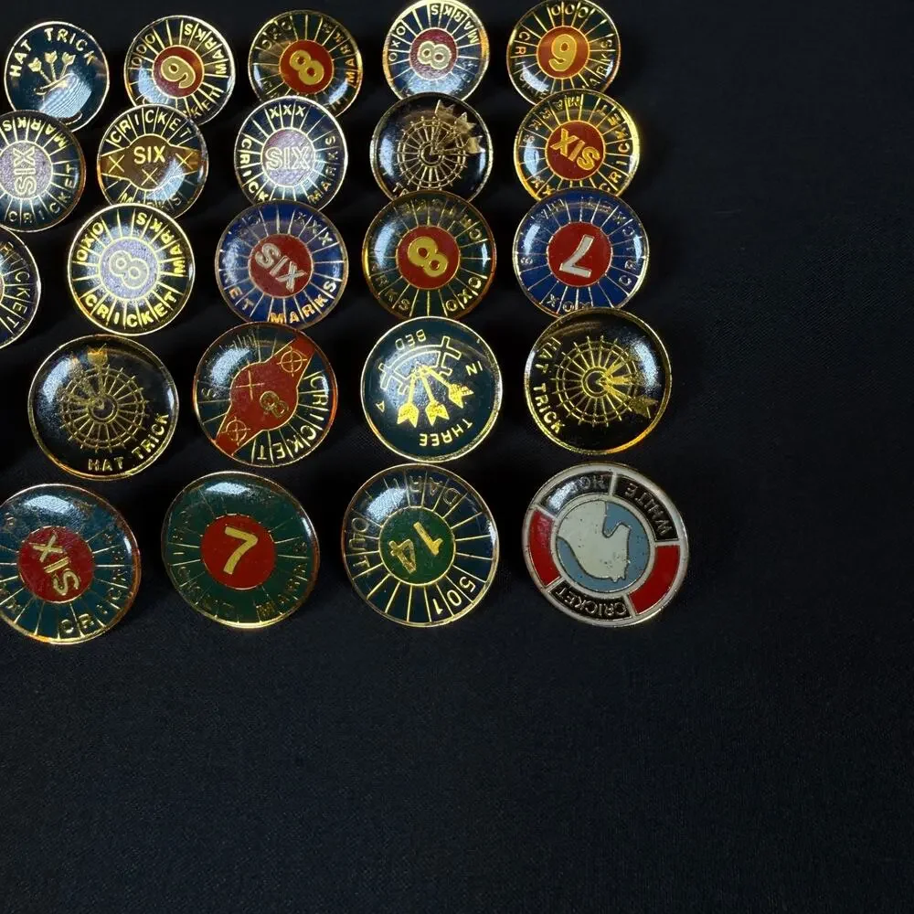 Lot of 30 Vintage cricket / darts pins